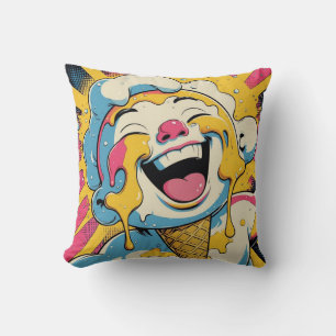 Melting Joy – Ice Cream Pop Art Explosion Cushion