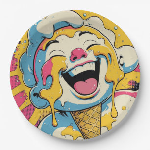 Melting Joy – Ice Cream Pop Art Explosion Paper Plate