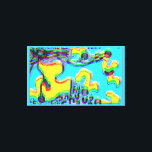 Melting Memphis Vibes III Canvas Print<br><div class="desc">Melting Memphis Vibes III. 2026, Ken Gage. Digital art: abstract.</div>