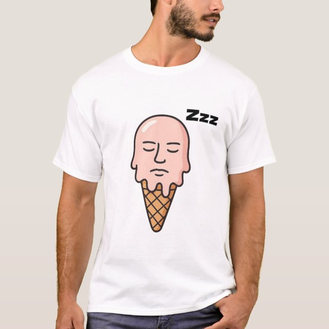 Melting Mood - Sleeping Ice Cream T-Shirt (Front)