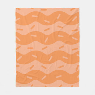 Melting Orange Ice Cream Fleece Blanket