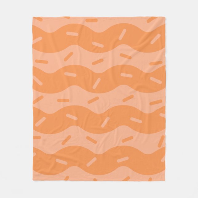 Melting Orange Ice Cream Fleece Blanket (Front)