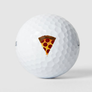 melting pepperoni pizza slice golf balls