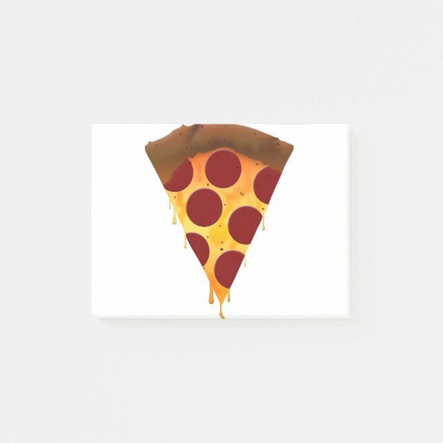 melting pepperoni pizza slice post-it notes (Front)