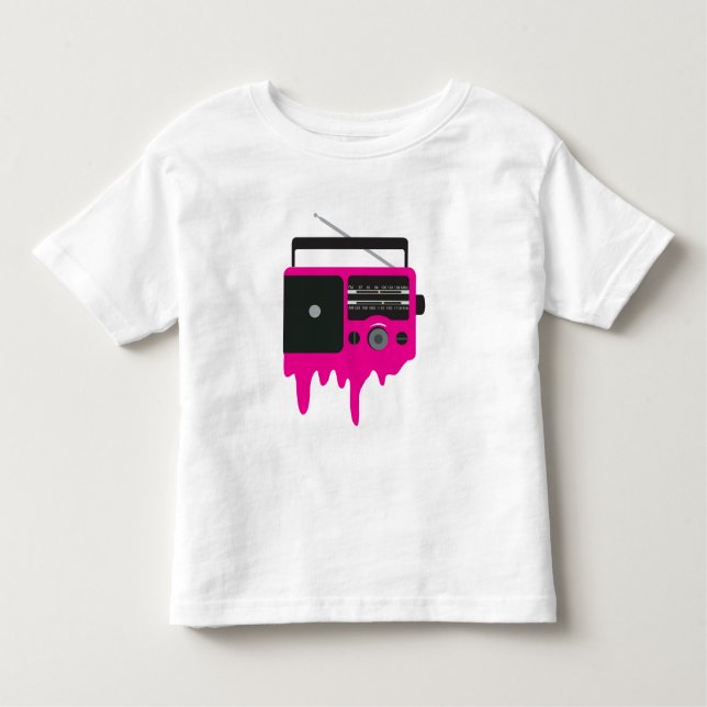 Melting Pink Radio Toddler T-Shirt (Front)