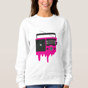 Melting Pink Retro Radio Sweatshirt