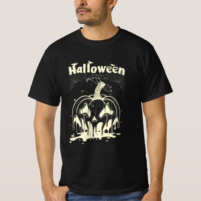 Melting Pumpkin Halloween T-Shirt Design (Front)