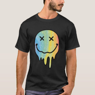 Melting Rainbow Smile Funny Smiling Melted Drippin T-Shirt
