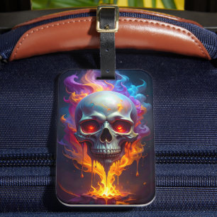 Melting Skull Luggage Tag