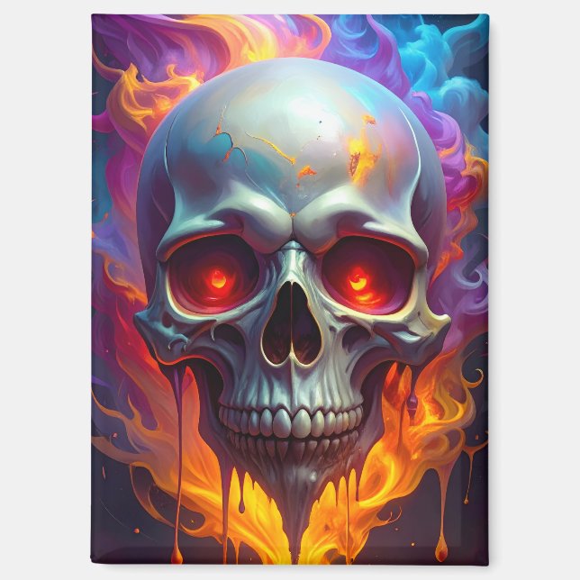 Melting Skull Magnet (Front)
