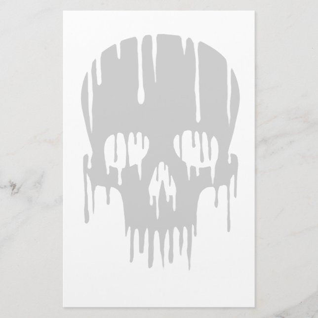 Melting Skull Stationery (Front)