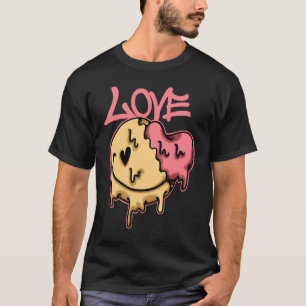 Melting Smiley with Love streetwear T-Shirt