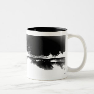 Melting Snow - negative Two-Tone Coffee Mug