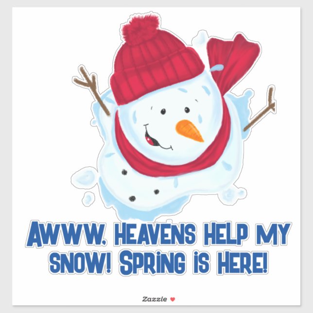 Melting snowman with funny quote (Sheet)