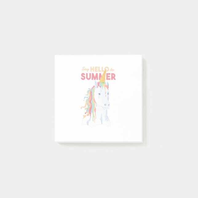 Melting Summer Unicorn Post-it Notes (Front)