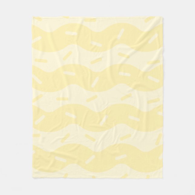 Melting Vanilla Ice Cream Fleece Blanket (Front)