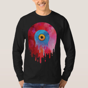 Melting Vinyl Record Oldschool Music Graphic DJ T-Shirt