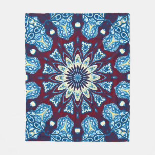 Melting watercolor colourful symmetrical pattern. fleece blanket