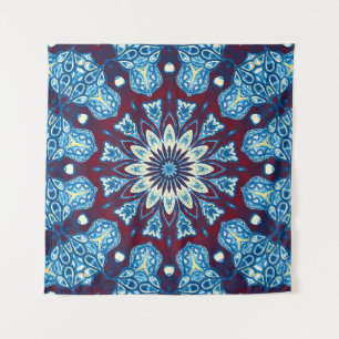 Melting watercolor colourful symmetrical pattern.  tapestry