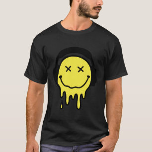 Melting Yellow Smile Funny Smiling Melted Dripping T-Shirt