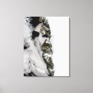 Meltwater ponds along Greenland West Coast Canvas Print