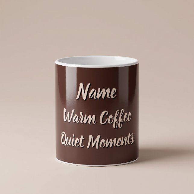 Melty Chocolate Dripping Pattern Coffee Mug (coffee mug, personalized coffee mug, custom name mug, warm coffee quiet moments, coffee lover gift)