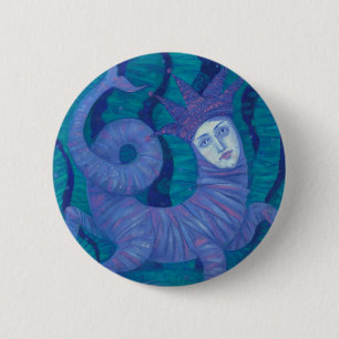Melusine, Melusina, fantasy, surreal, water spirit 6 Cm Round Badge