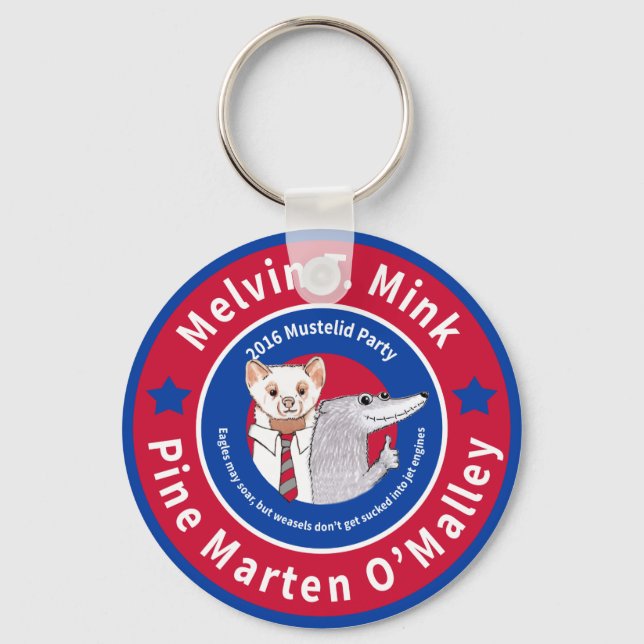Melvin T. Mink keychain (Front)