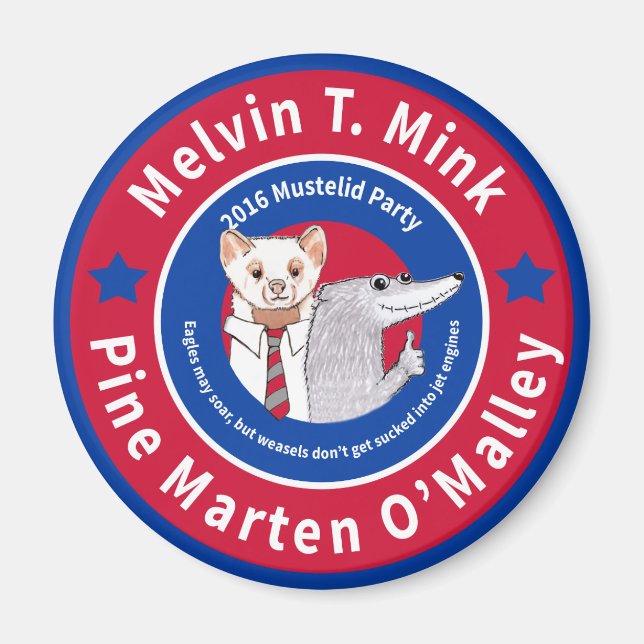Melvin T. Mink magnet (Front)