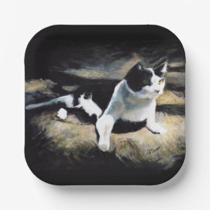 Melvin the Cat Fine Art Paper Plate