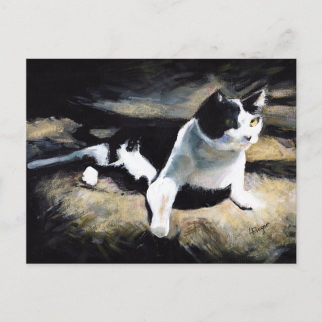 Melvin the Cat Fine Art Postcard (Front)