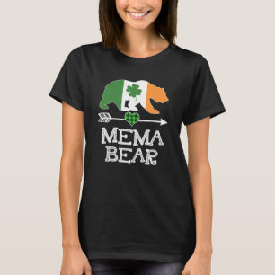 Mema Bear St Patricks Day Irish Green Plaid Family T-Shirt