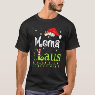 Mema Claus Christmas Pajama Family Matching Xmas 3 T-Shirt