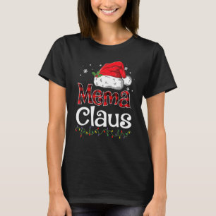 Mema Claus Christmas Pajama Family Matching Xmas T-Shirt