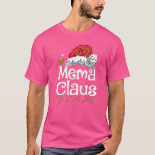 Mema Claus Santa Hat Christmas Pajama Family Match T-Shirt