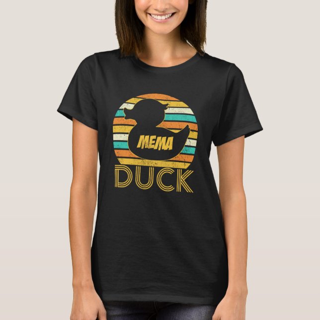 Mema Duck Rubber Duck Matching Family Cute T-Shirt (Front)