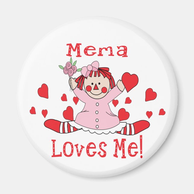 Mema Love's me Rag Doll Magnet (Front)