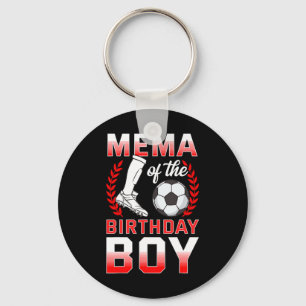 Mema Of The Birthday Boy Soccer Player Bday Celebr Key Ring
