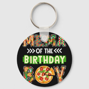 Mema of the boy birthday boy pizza lover party key ring