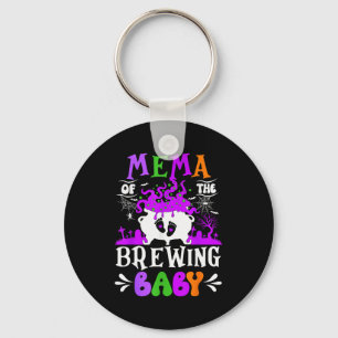 Mema Of The Brewing Baby Grandma To Be Halloween  Key Ring