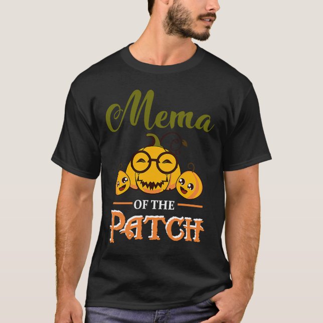 Mema Of The Patch Halloween Matching  for grandmot T-Shirt (Front)