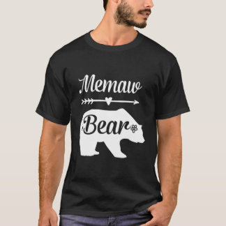 Memaw Bear Gift For Grandma Heart Arrow Bear T-Shirt