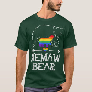 Memaw Bear Proud Aunt Rainbow Flag LGBT Pride Mont T-Shirt