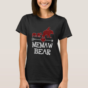 Memaw Bear , Red Buffalo Plaid Memaw Bear Pajama T-Shirt
