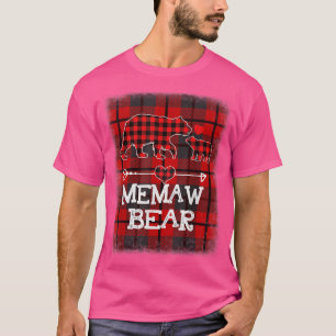 Memaw Bear Red Buffalo Plaid Memaw Bear T-Shirt