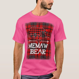 Memaw Bear Red Buffalo Plaid Memaw Bear T-Shirt