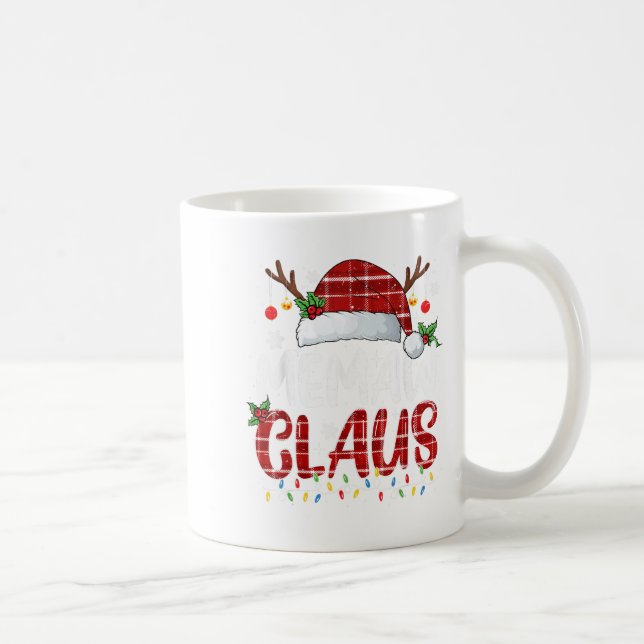 Memaw Claus Christmas Lights Pajama Family Matchin Coffee Mug (Right)
