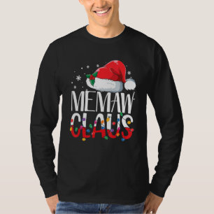 Memaw Claus Matching Family Christmas Pyjamas Xmas T-Shirt