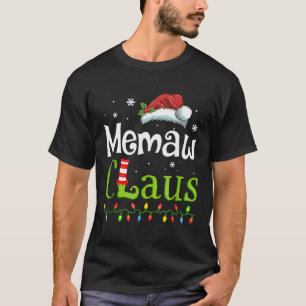 Memaw Claus Santa Grandma Funny Christmas Idea Gif T-Shirt