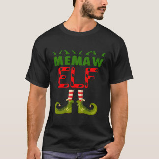 Memaw Elf Funny Group Matching Family Pyjamas For  T-Shirt